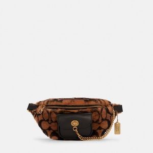 Coach X Jennifer Lopez Chain Belt Bag In Signature Shearling